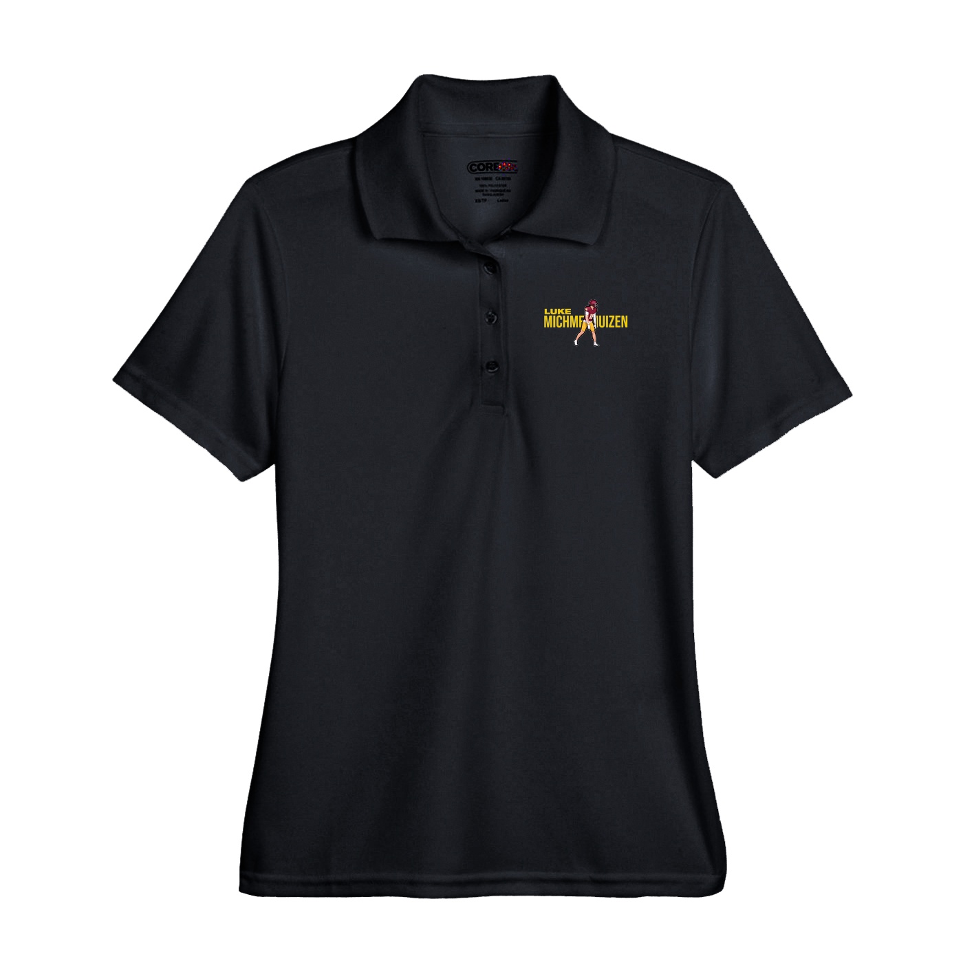 Performance Polo — Player Name in Black