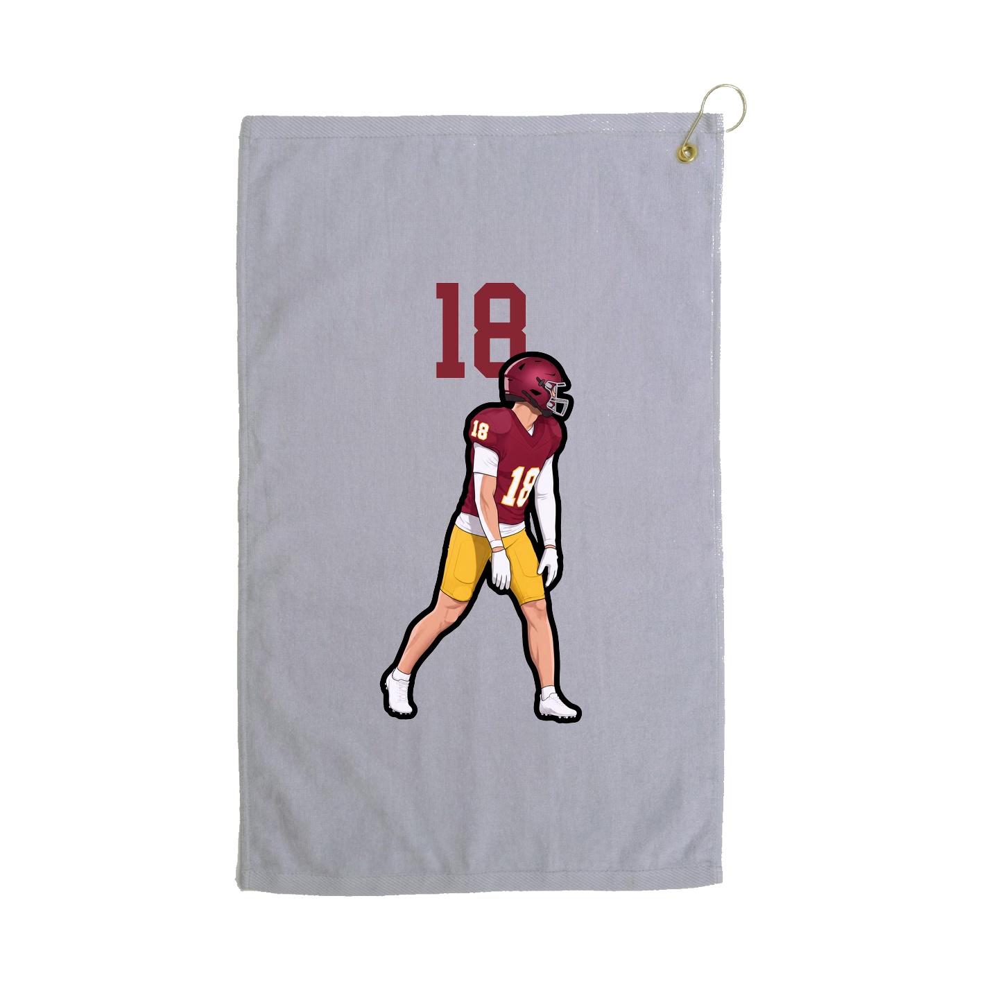 Golf Towel — Number Top in Grey