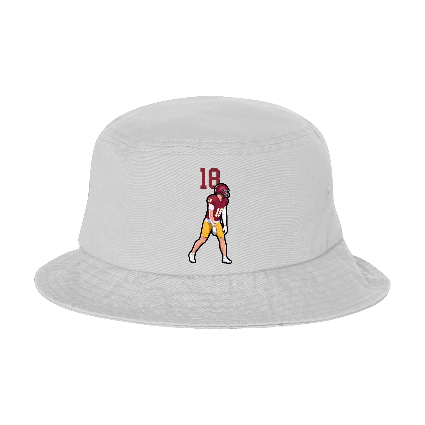 Bucket Cap — Number Top in White