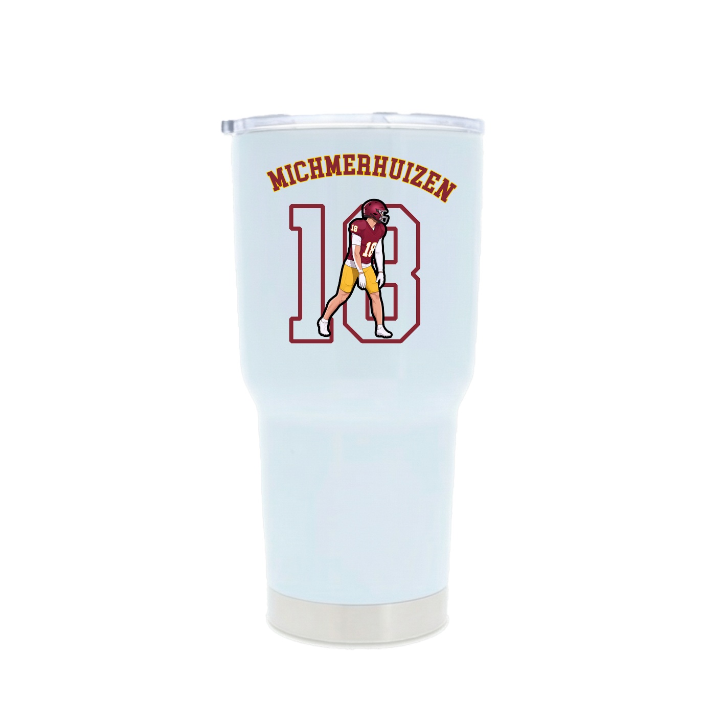 30oz Stainless Steel Tumbler — Shirsey Arch in White
