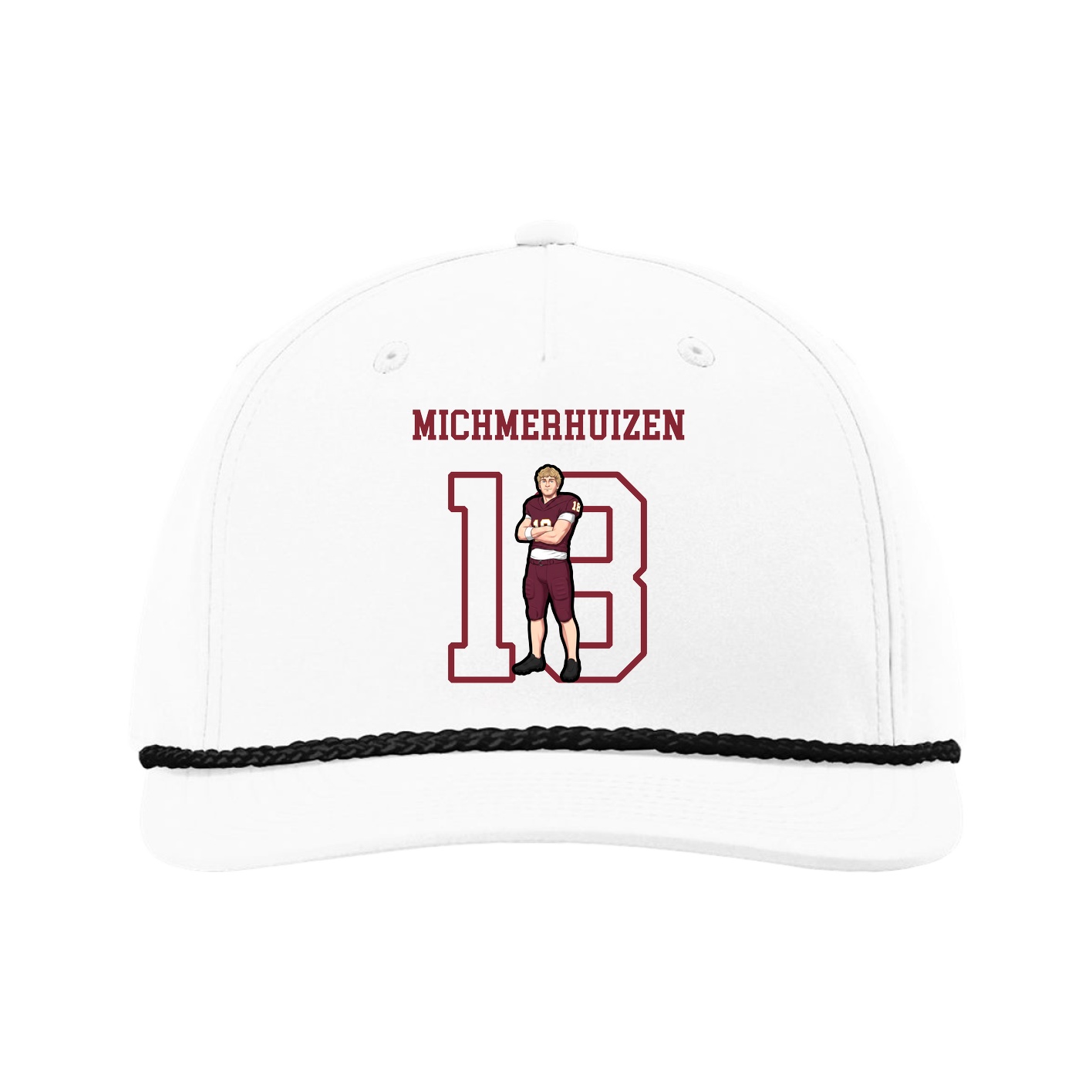 Five-Panel Classic Rope Cap — Shirsey in White