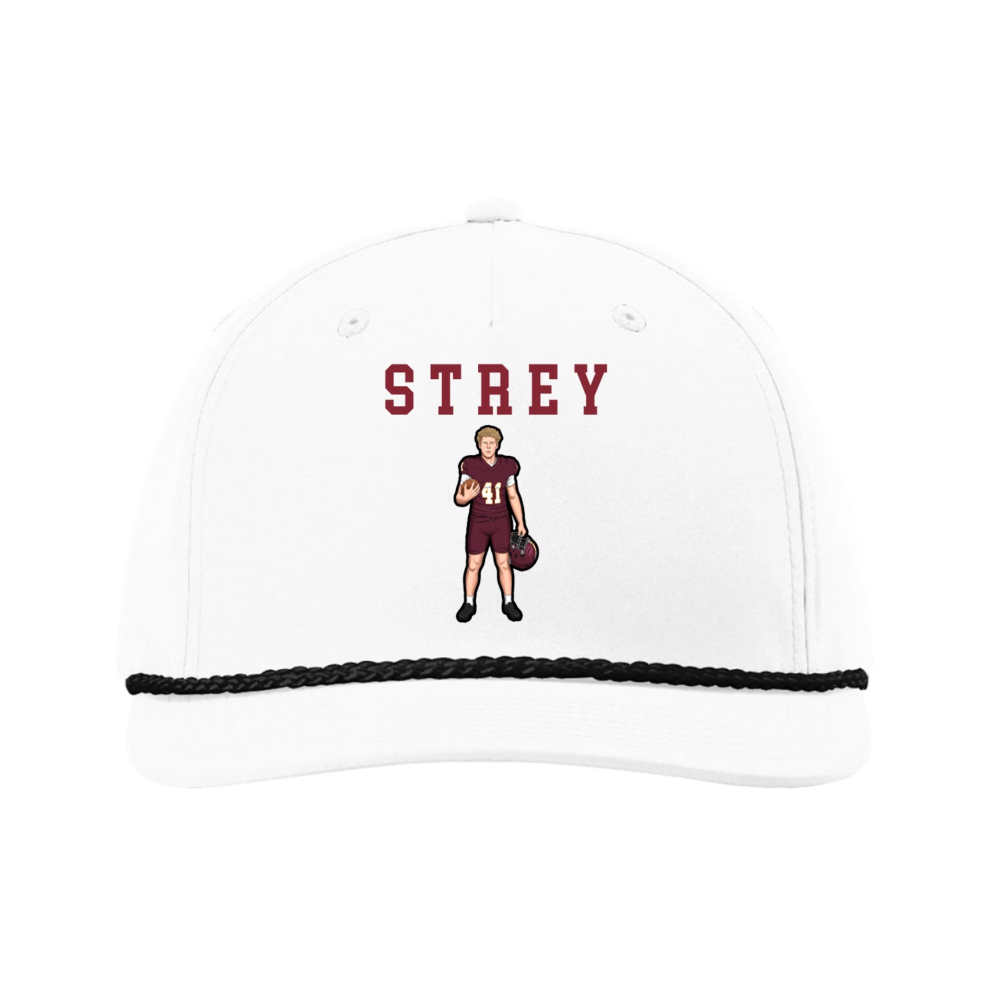 Five-Panel Classic Rope Cap — Shirsey in White