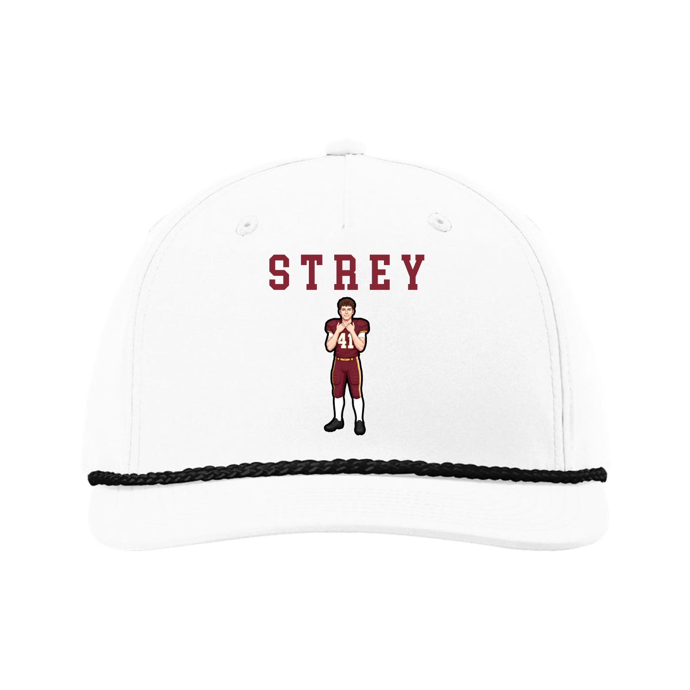 Five-Panel Classic Rope Cap — Shirsey in White