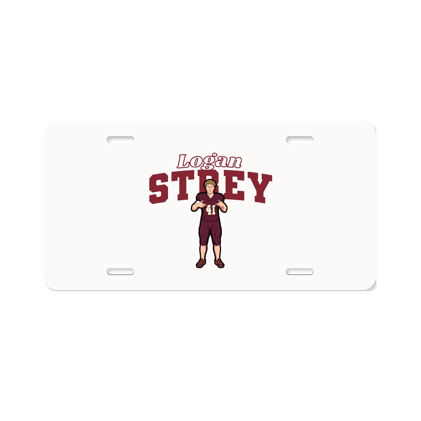 License Plate — Name Arch in Classic