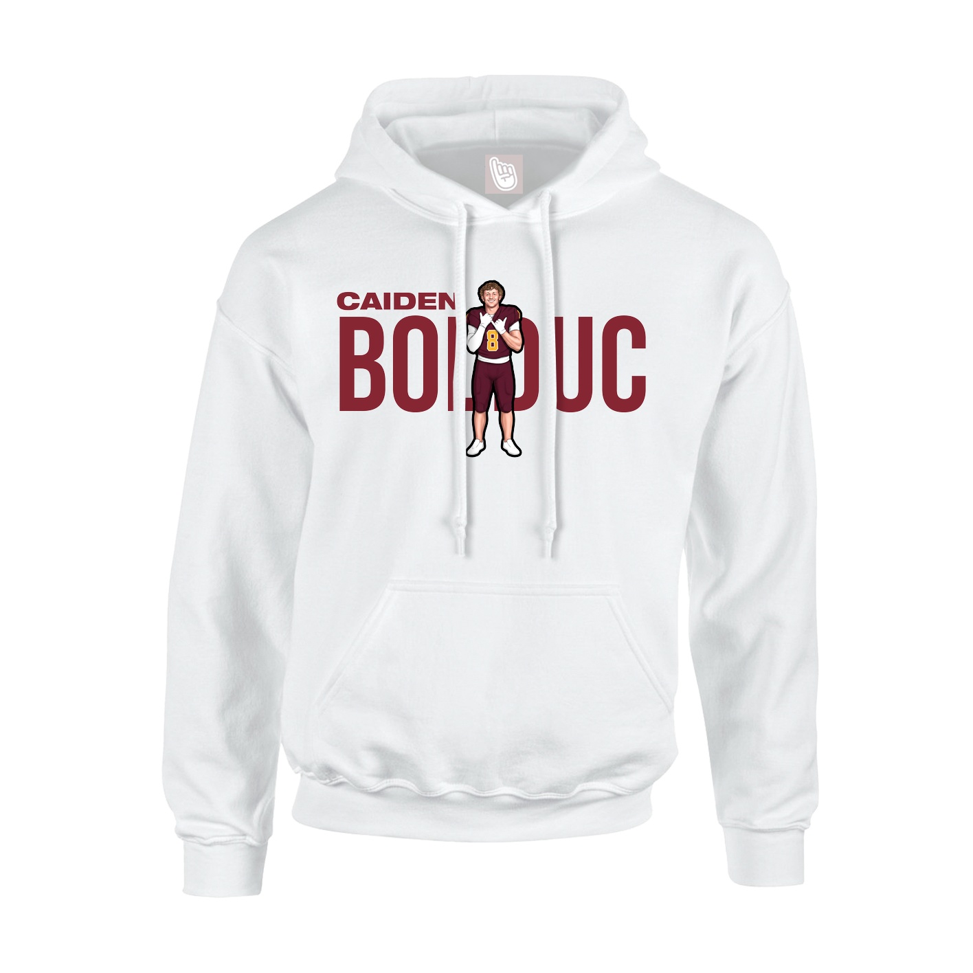 Youth Hoodie — Player Name in White
