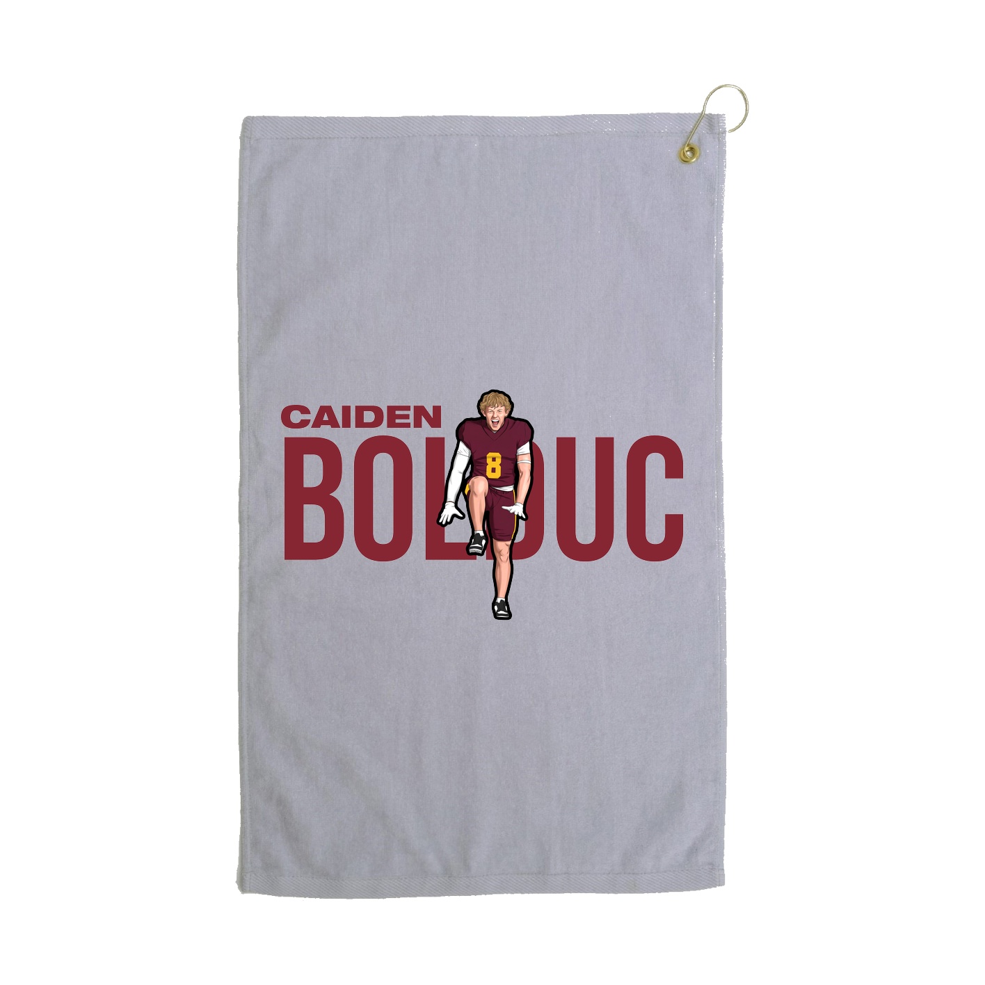 Golf Towel — Player Name in Grey