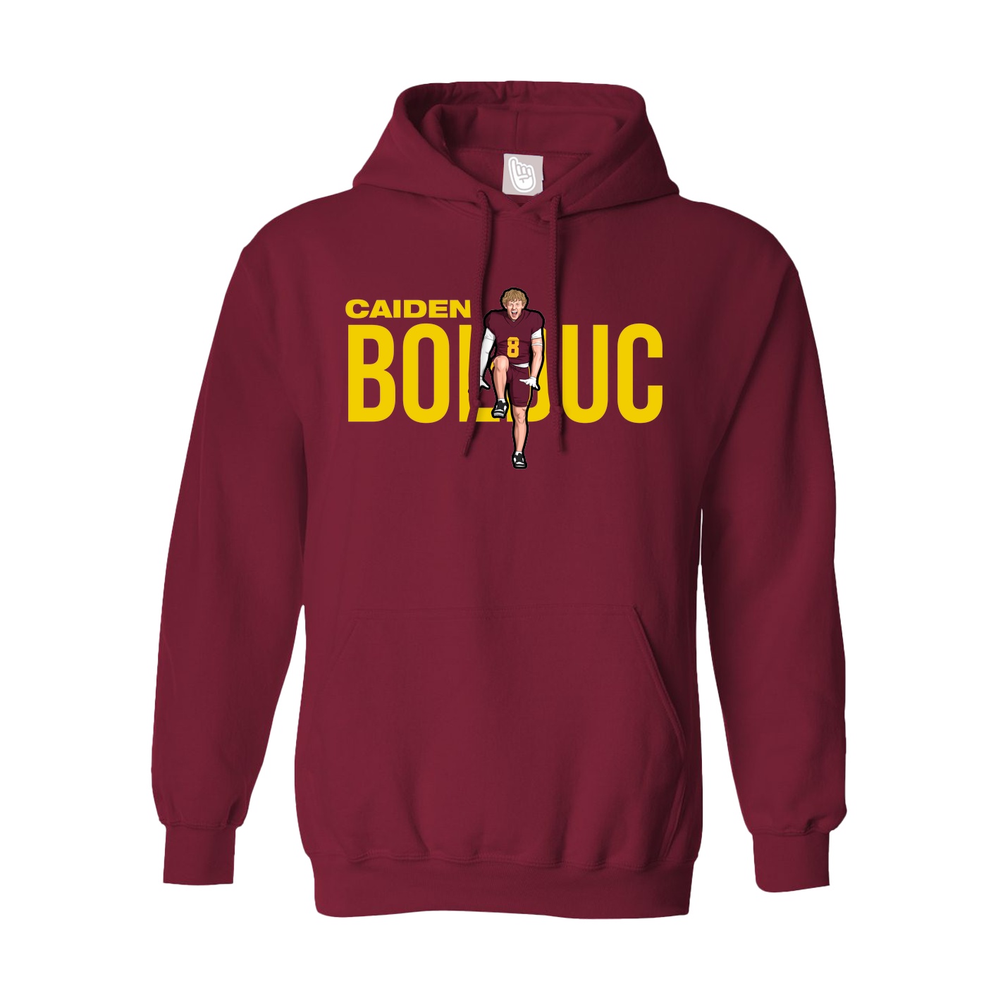 Hoodie — Player Name in Cardinal