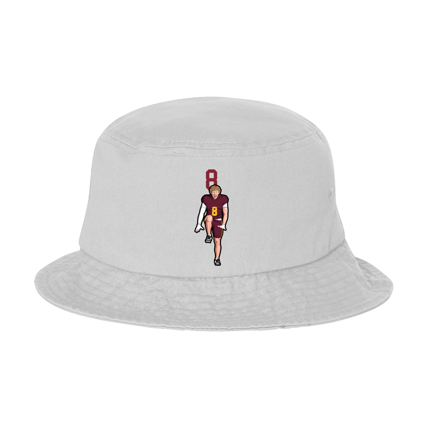 Bucket Cap — Number Top in White