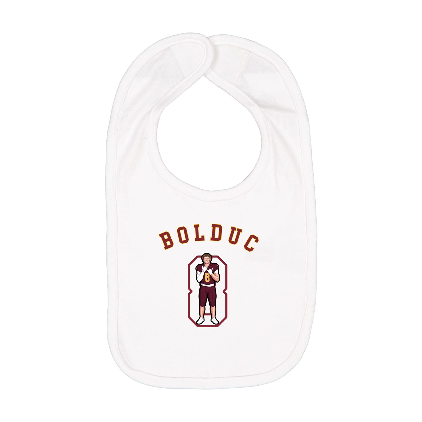 Infant Bib — Shirsey Arch in White