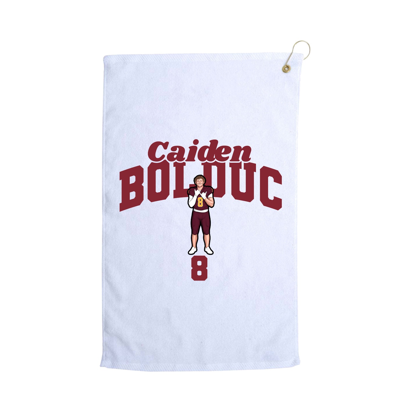 Golf Towel — Signature Arch in White