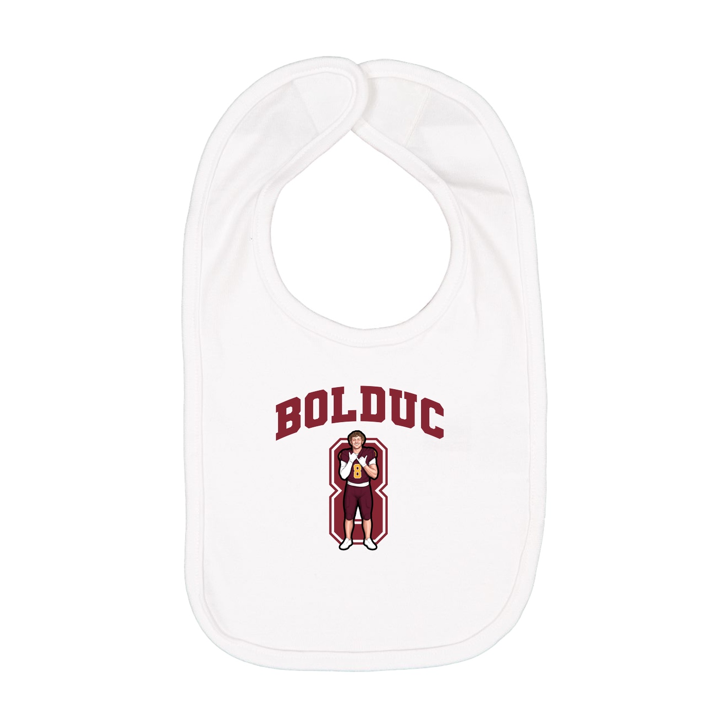 Infant Bib — Number in White