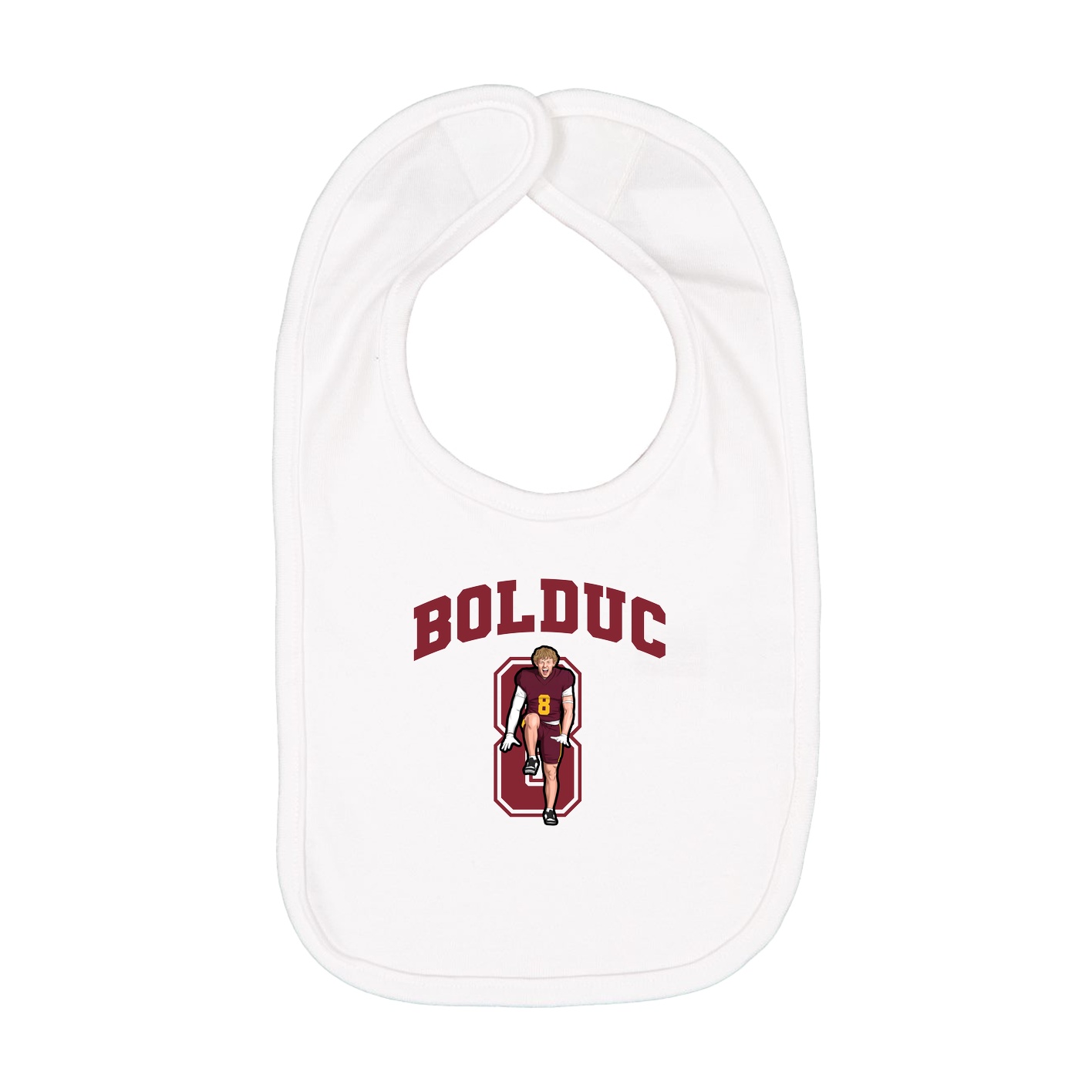 Infant Bib — Number in White