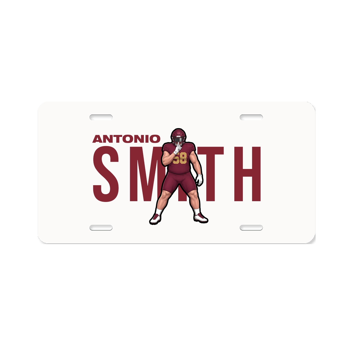 License Plate — Player Name in Classic