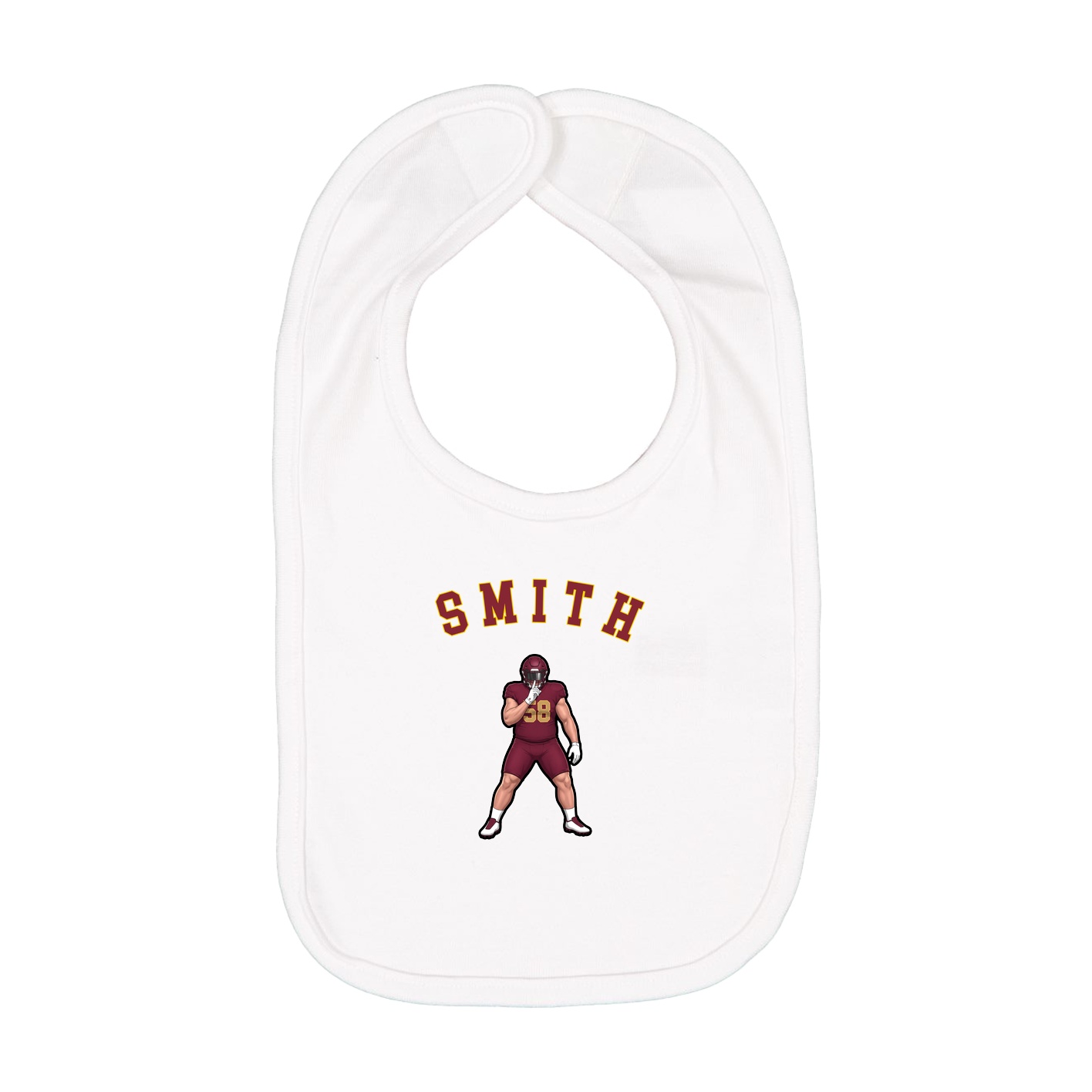 Infant Bib — Shirsey Arch in White