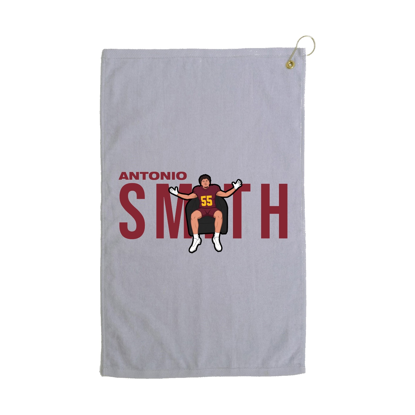Golf Towel — Player Name in Grey