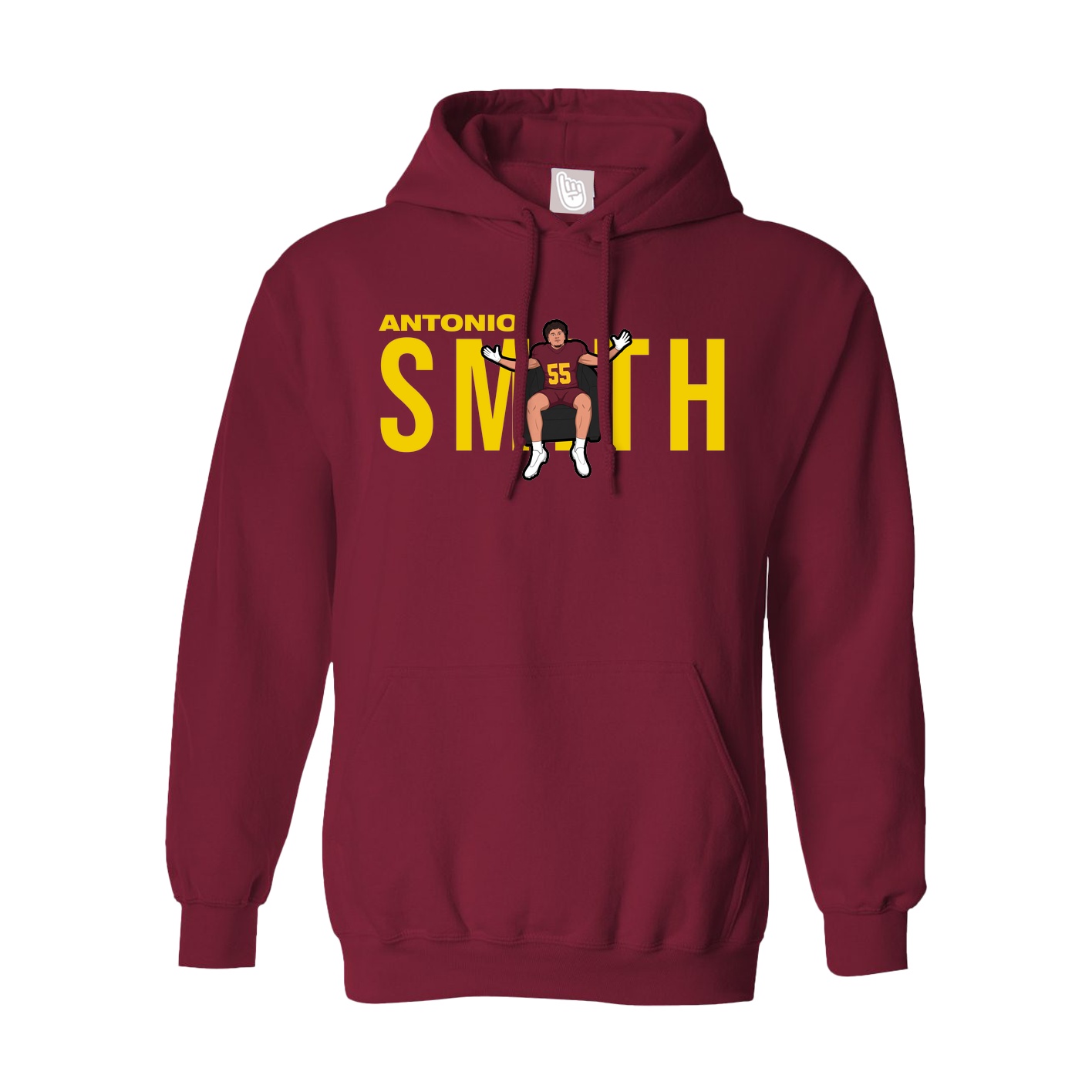 Hoodie — Player Name in Cardinal