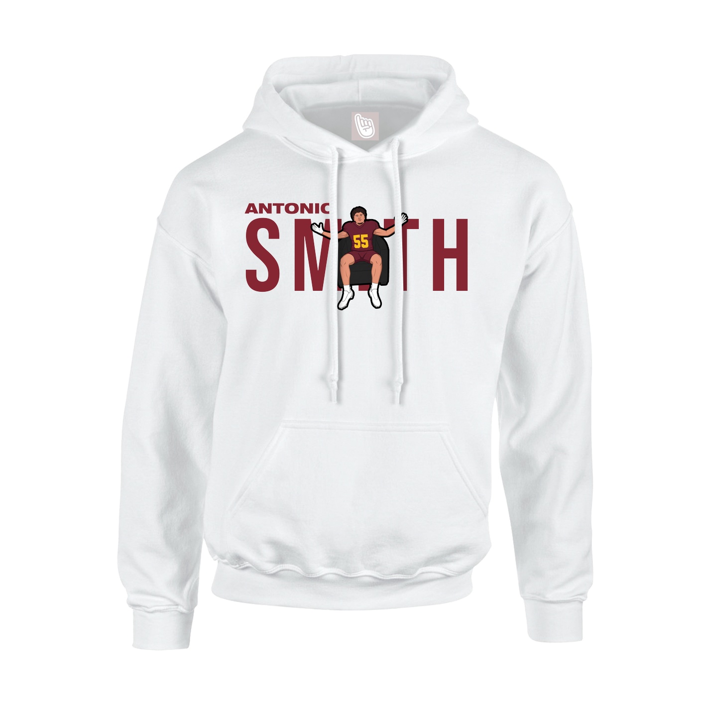 Youth Hoodie — Player Name in White