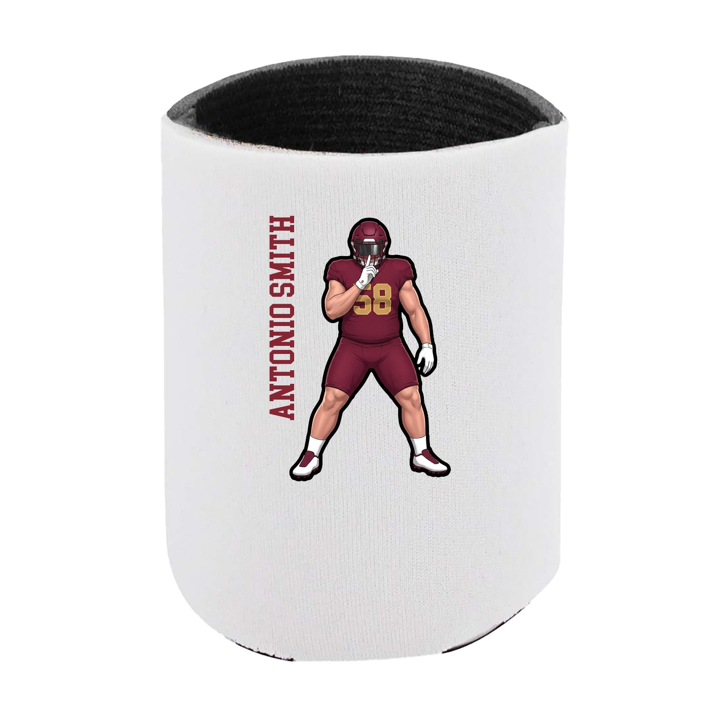 Can Holder — Name Vertical in White