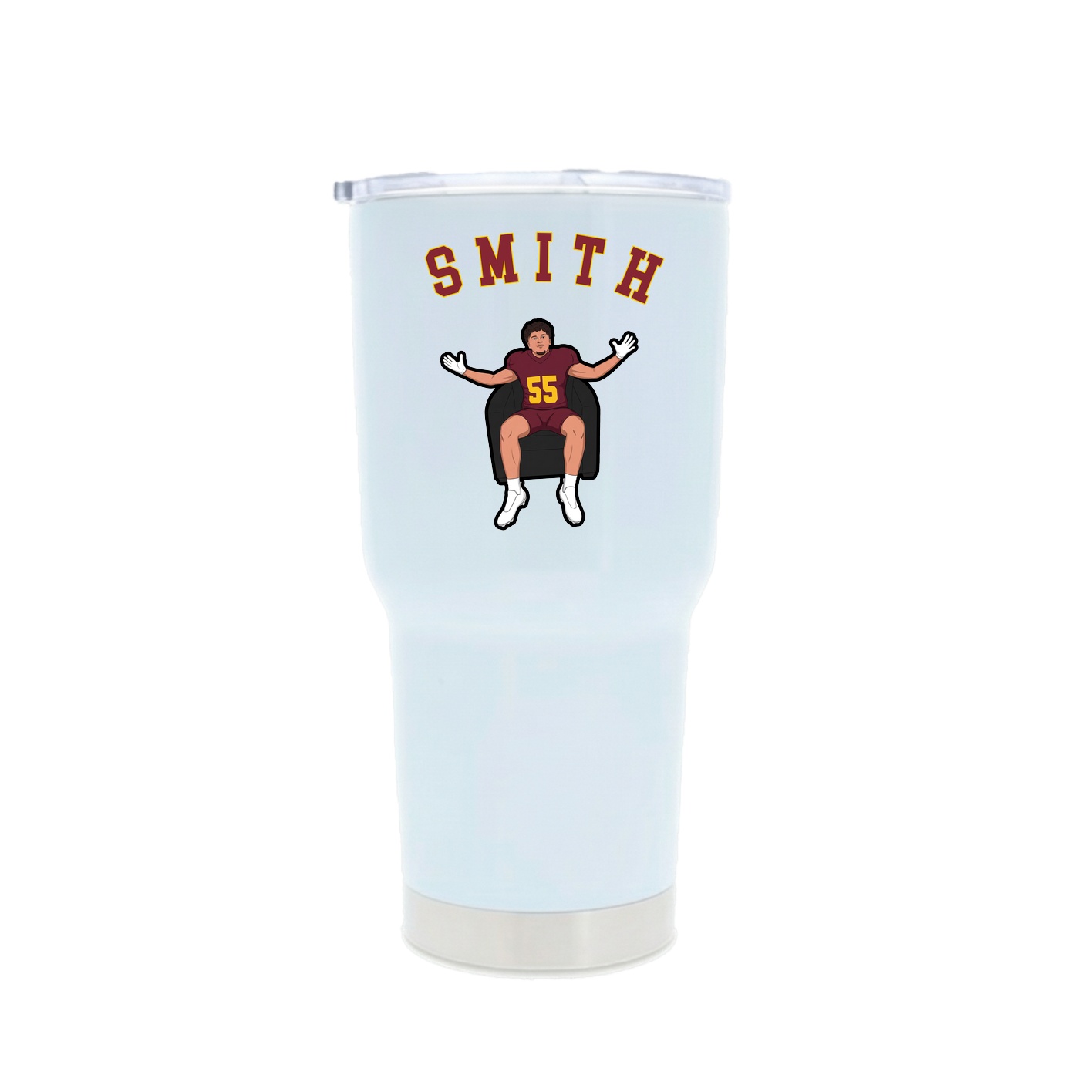 30oz Stainless Steel Tumbler — Shirsey Arch in White