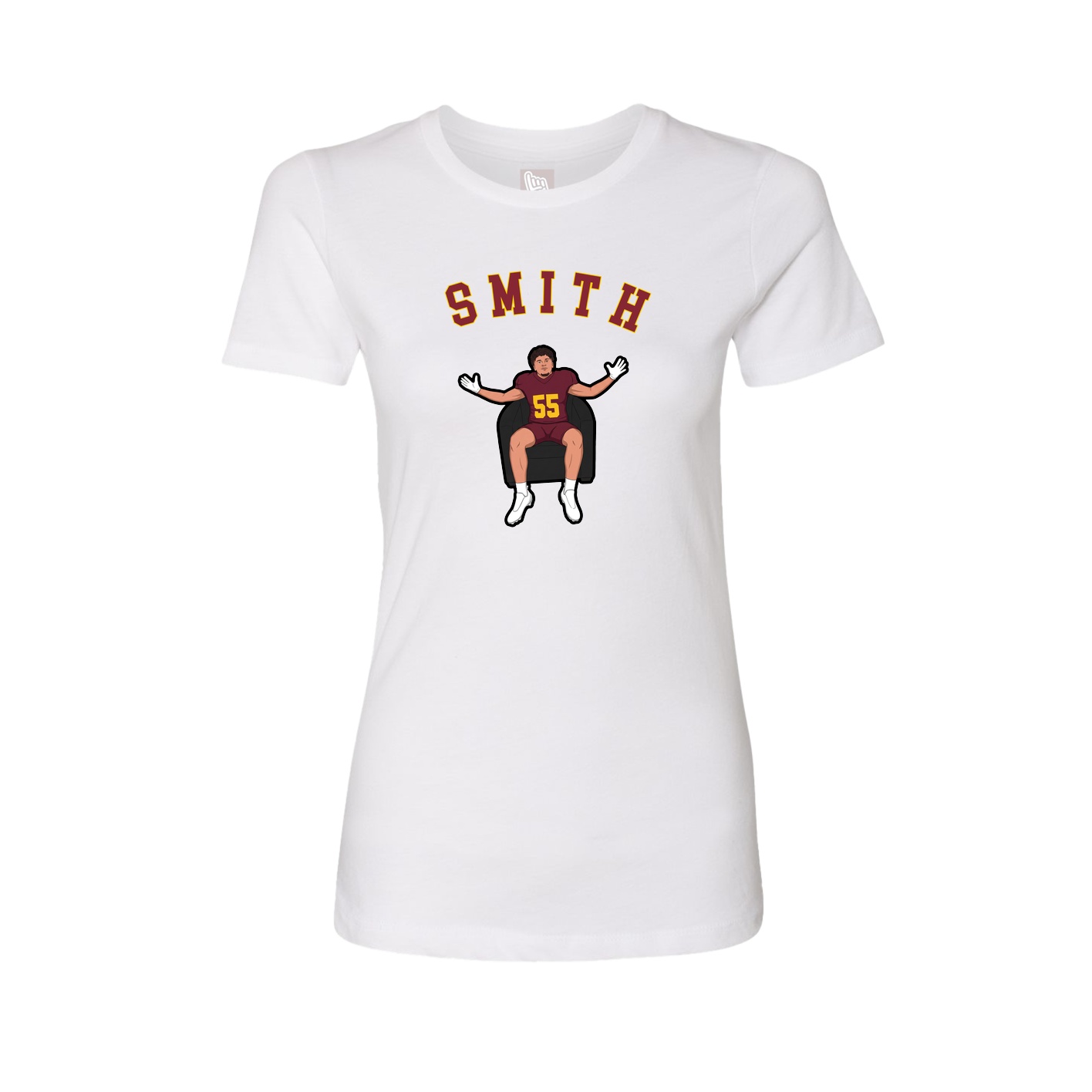 Fitted Women's Tee — Shirsey Arch in White