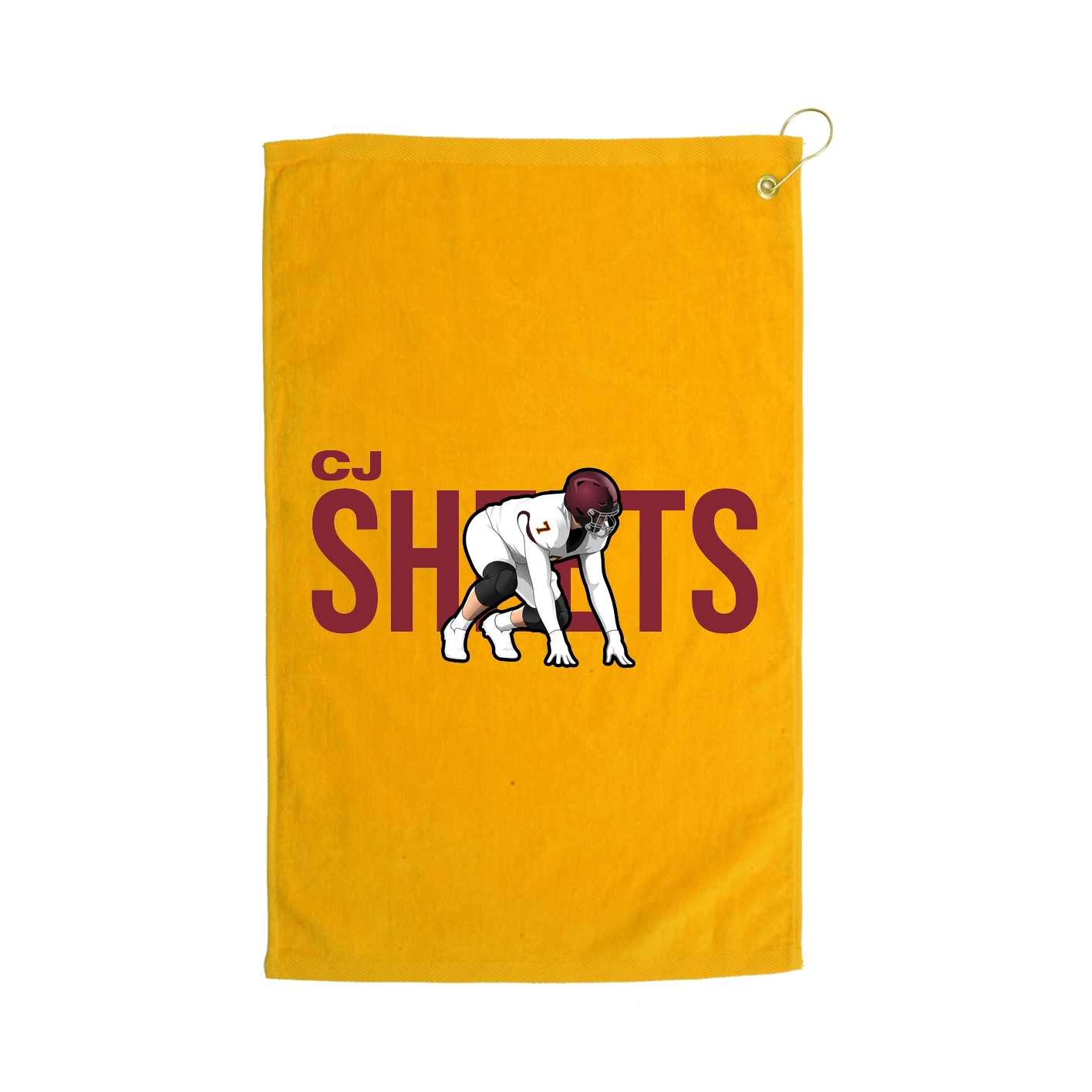 Golf Towel — Player Name in Gold