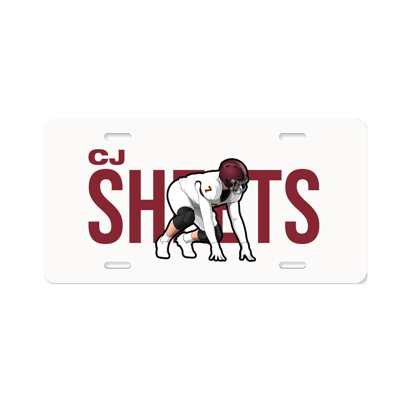 License Plate — Player Name in Classic