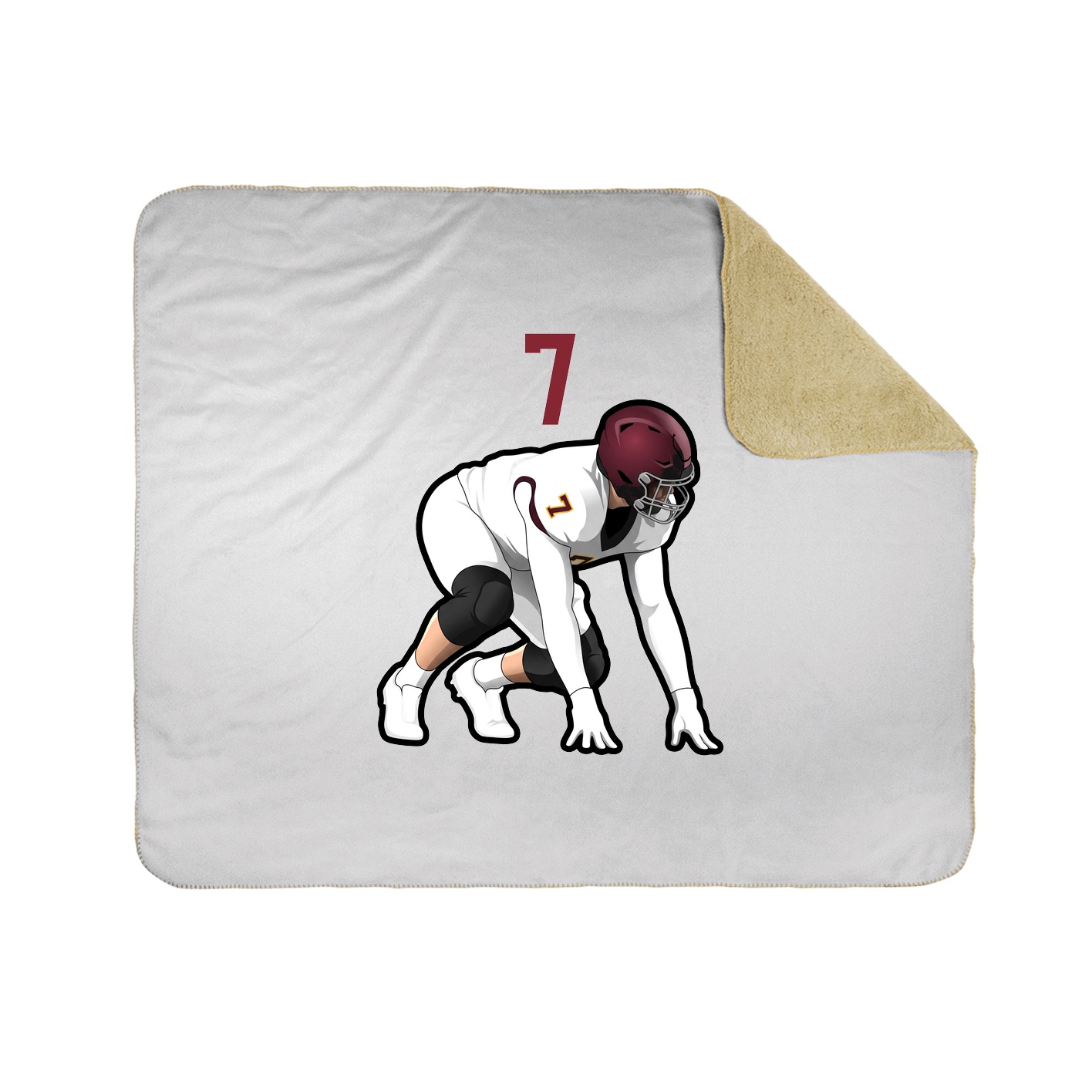 Throw Blanket — Number Top in White