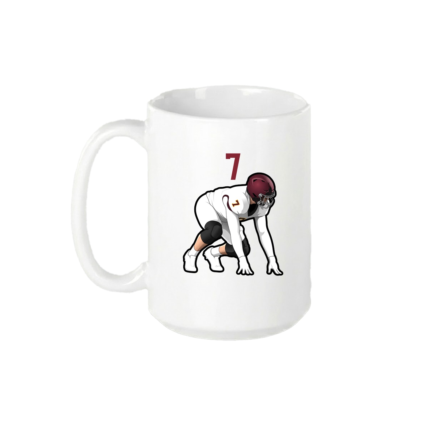 15oz Coffee Mug — Number Top in White