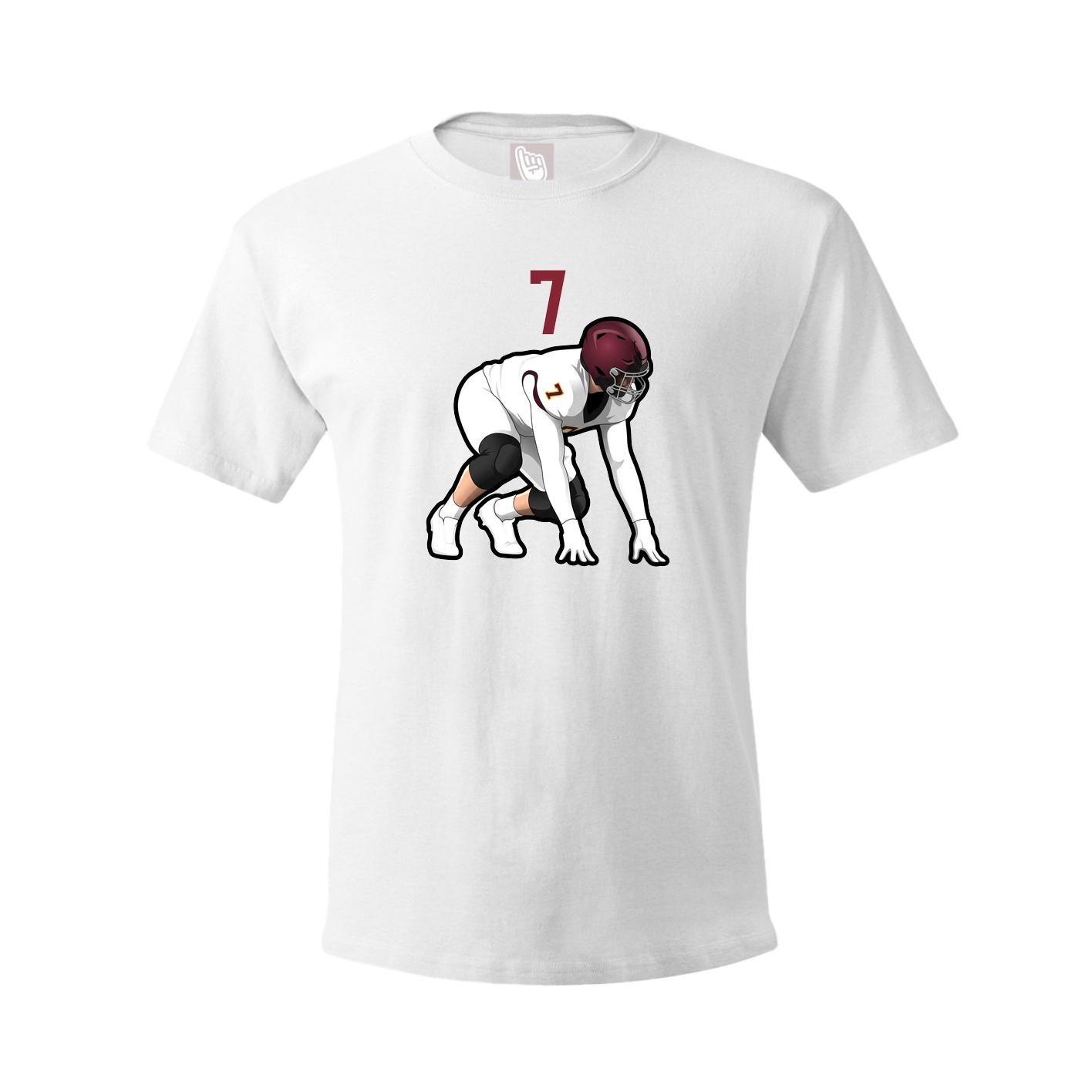 Youth Tee — Number Top in White