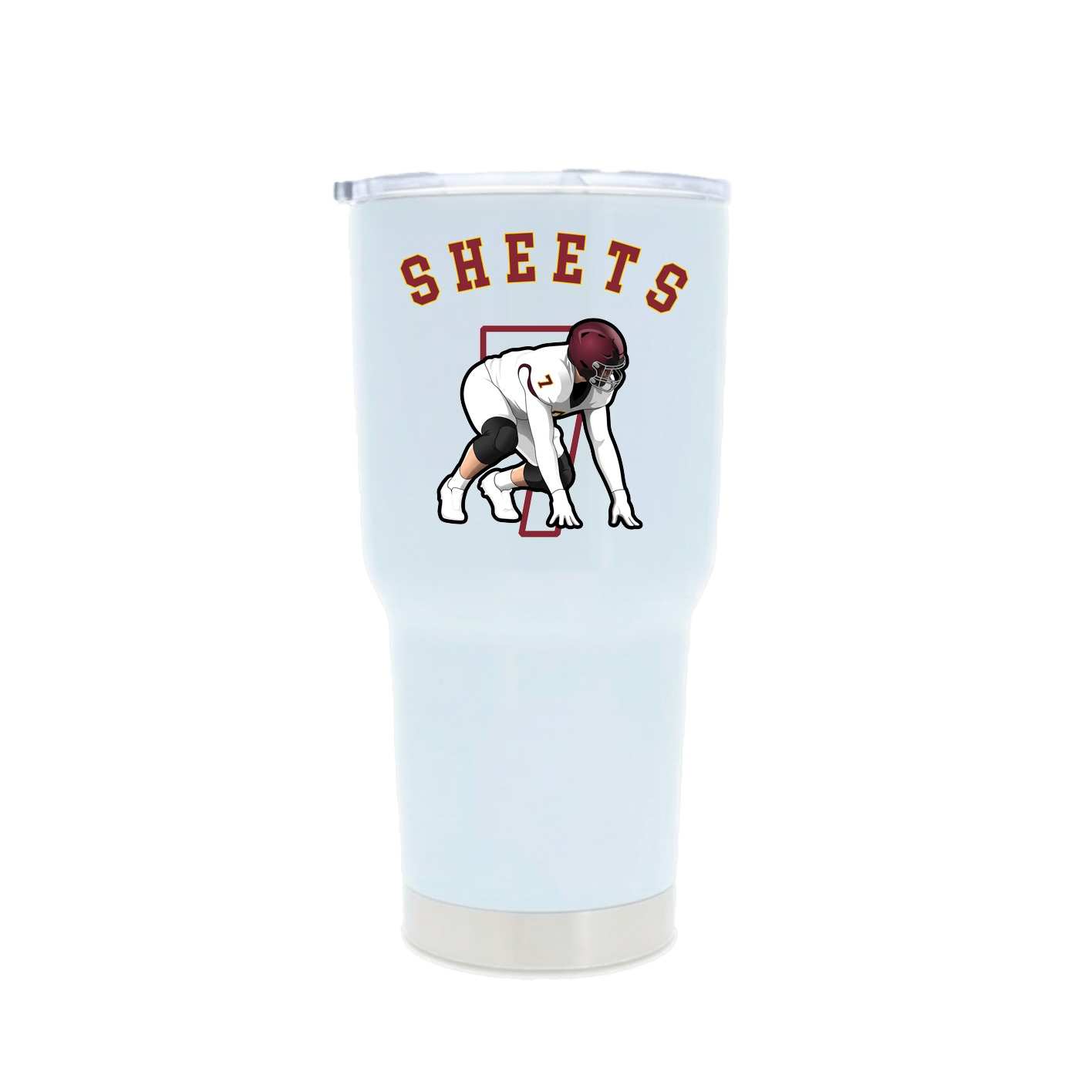 30oz Stainless Steel Tumbler — Shirsey Arch in White