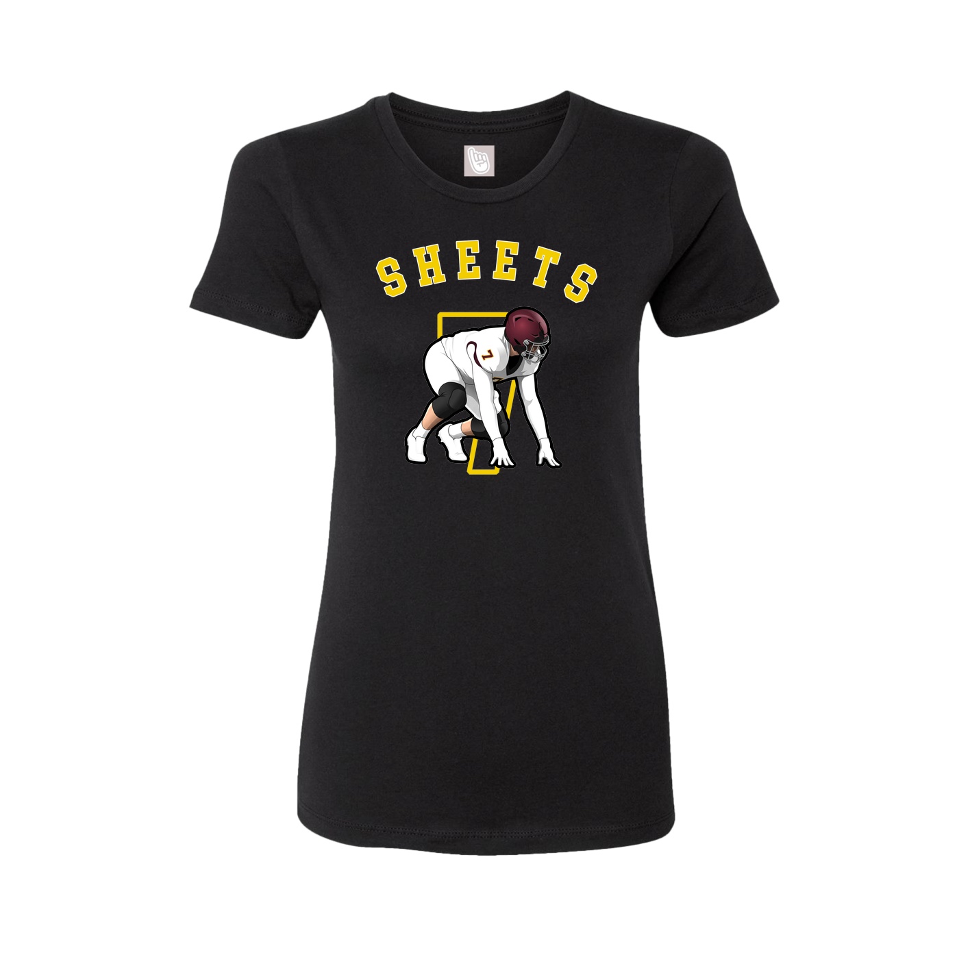 Fitted Women's Tee — Shirsey Arch in Black