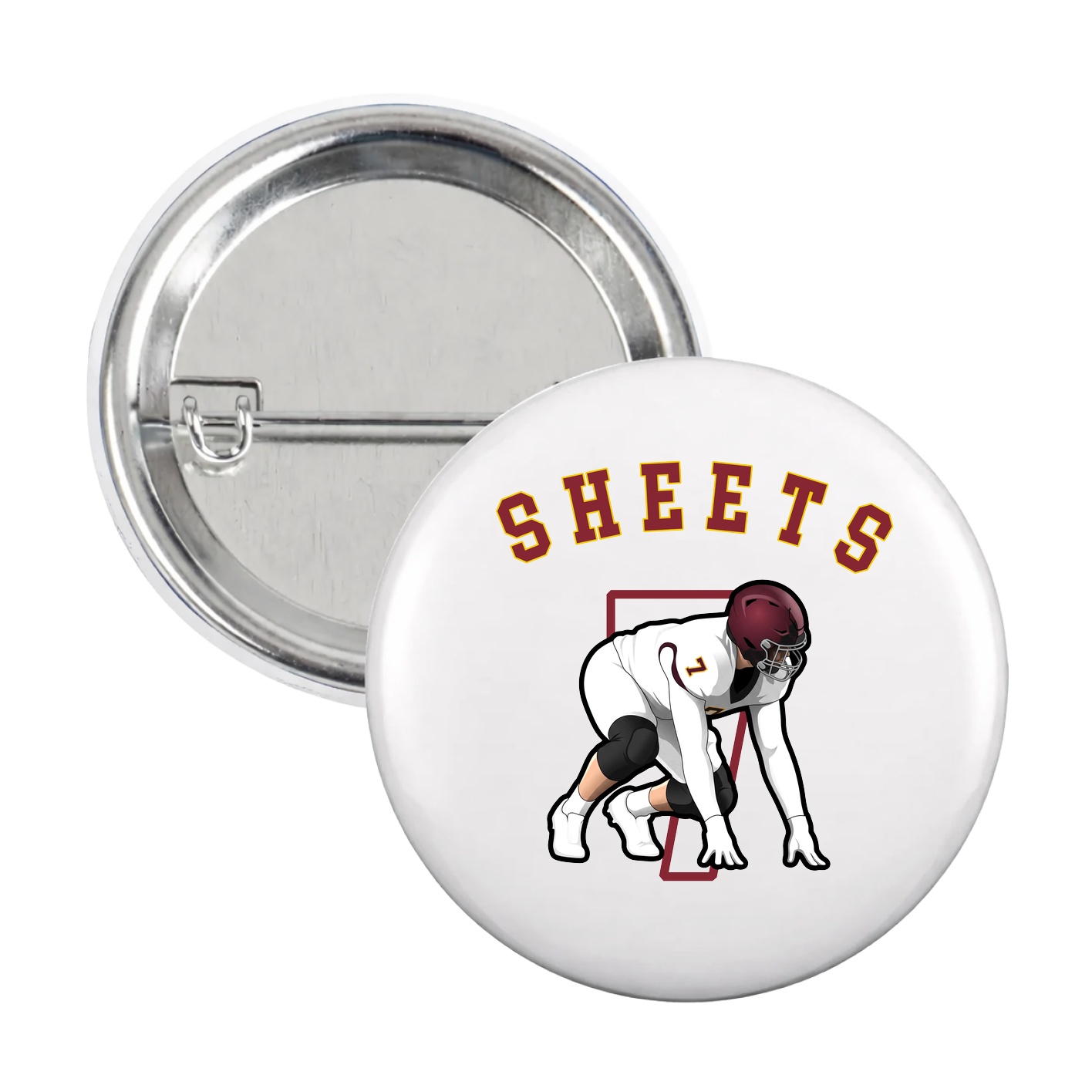Game Day Button — Shirsey Arch in White