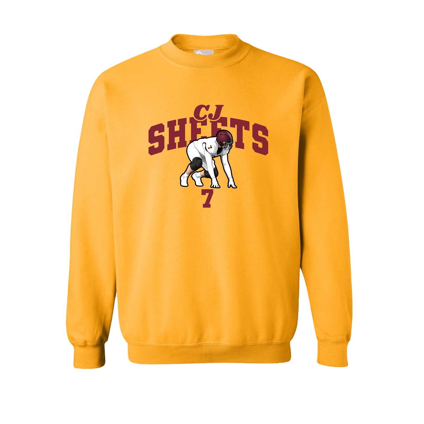 Fleece Crew — Signature Arch in Gold
