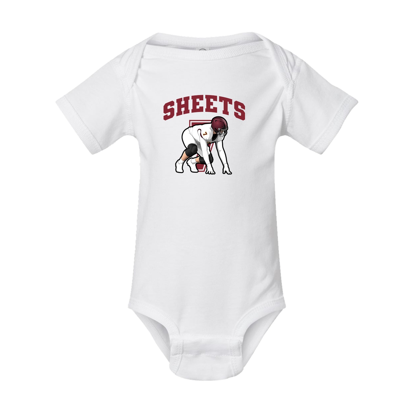 Baby Onesie — Number in White