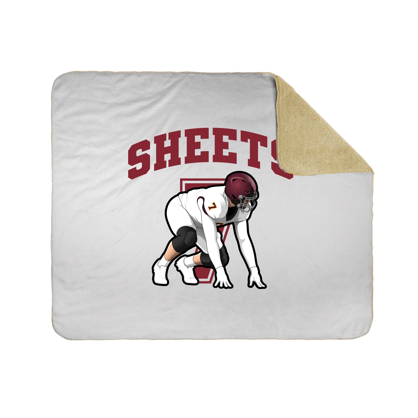 Throw Blanket — Number in White