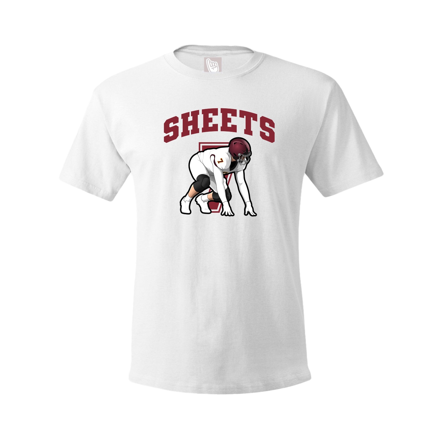 Youth Tee — Number in White