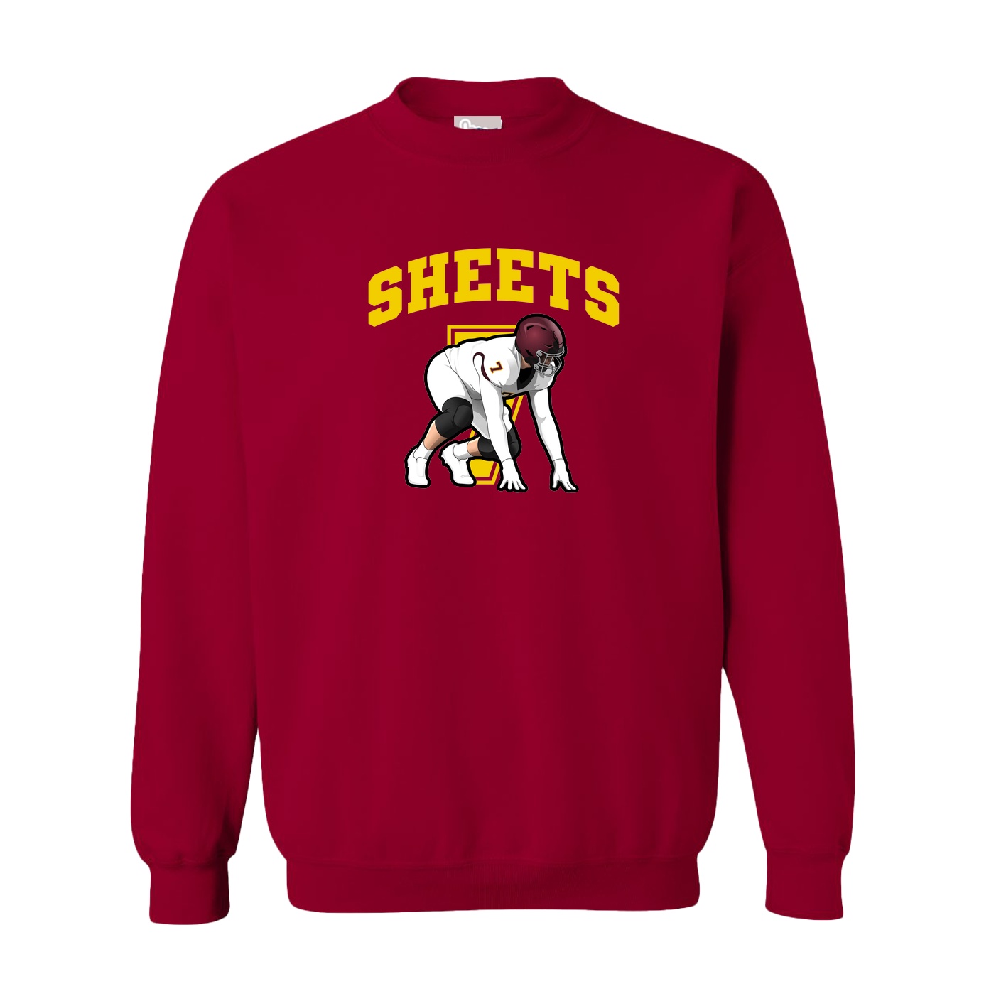 Fleece Crew — Number in Cardinal