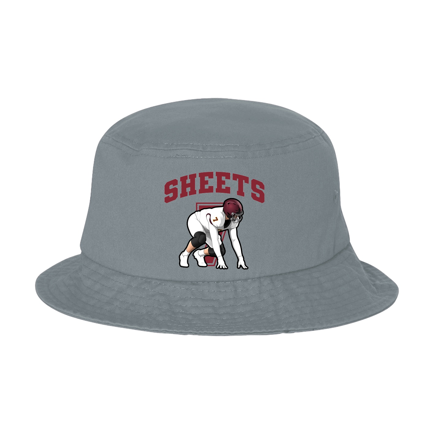 Bucket Cap — Number in Grey