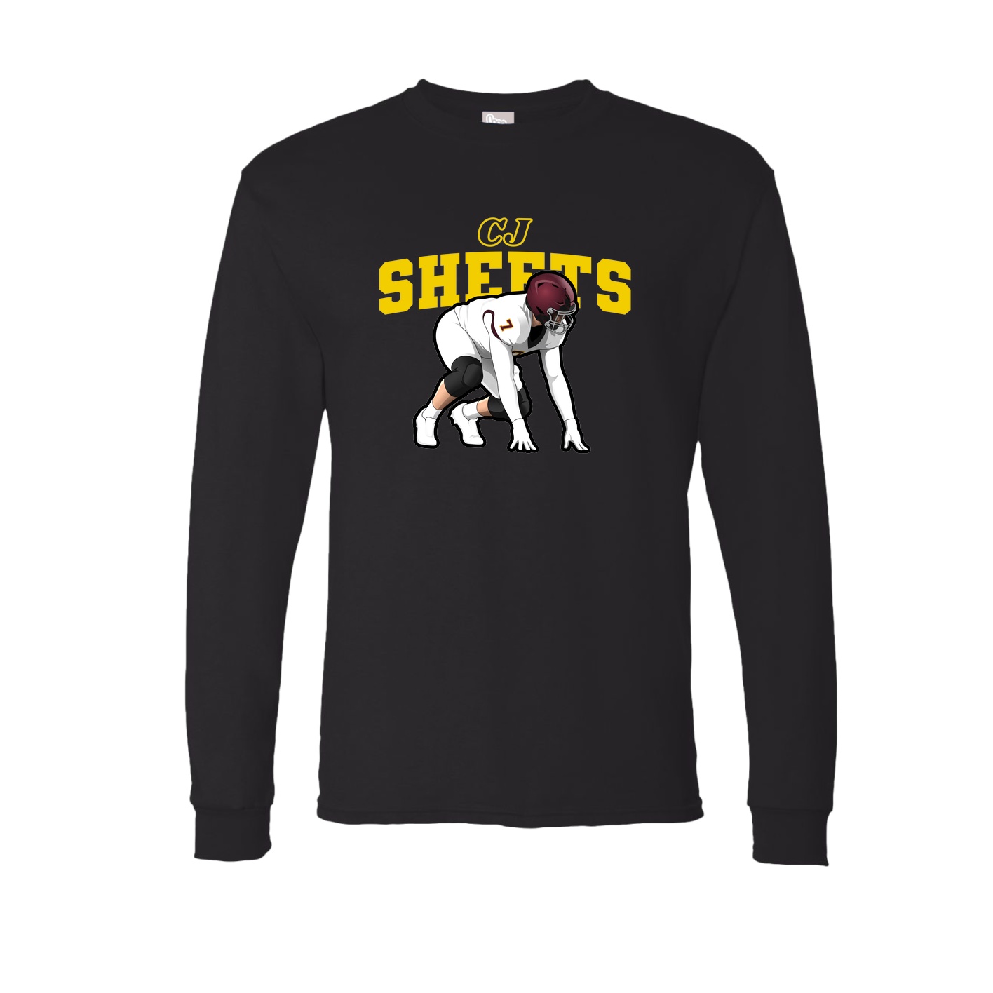 Long Sleeve Tee — Name Arch in Black