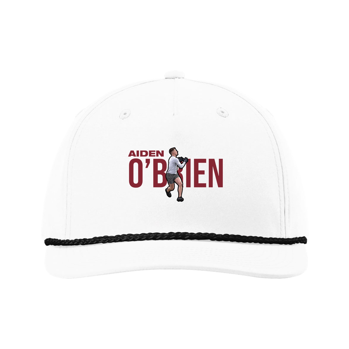 Five-Panel Classic Rope Cap — Player Name in White