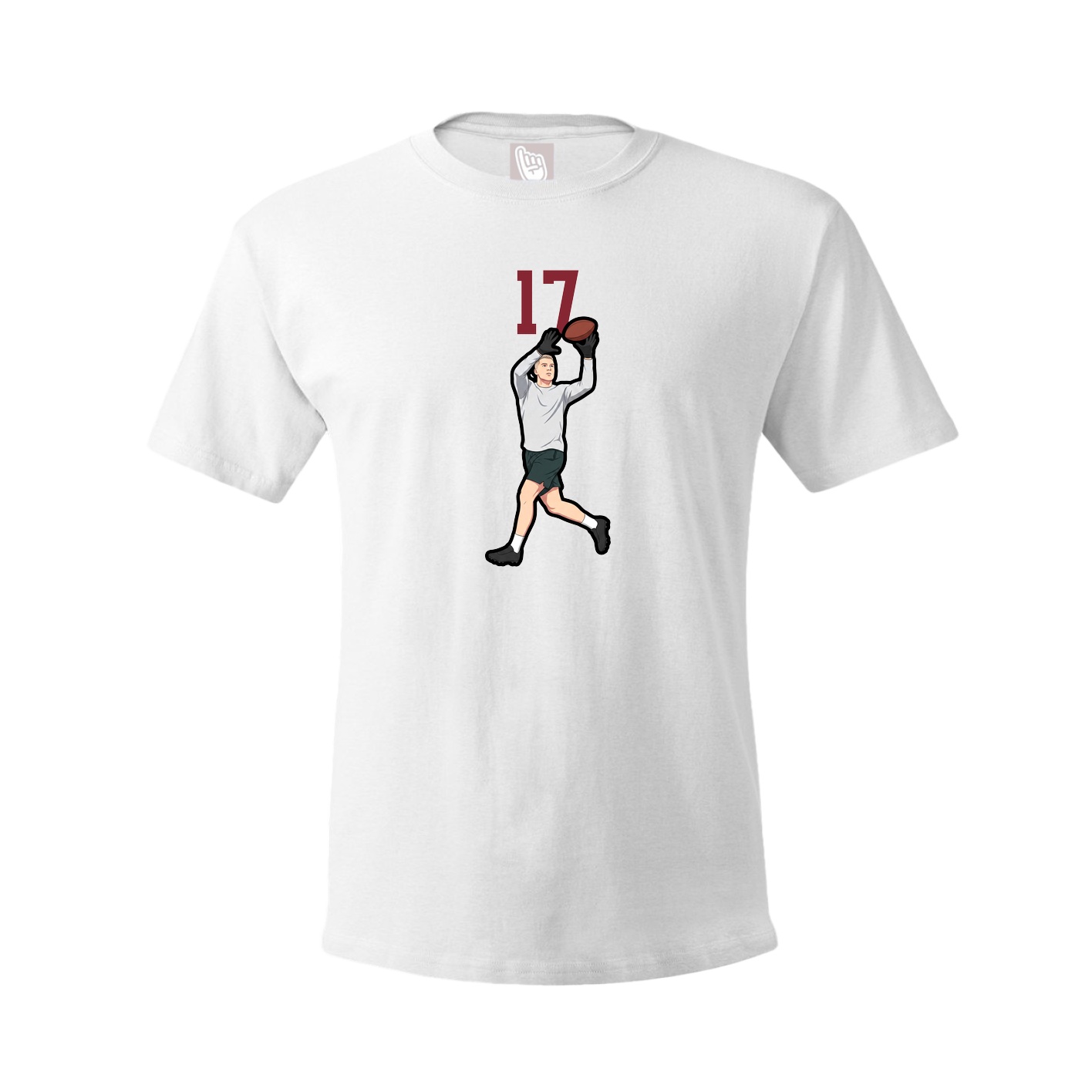 Youth Tee — Number Top in White