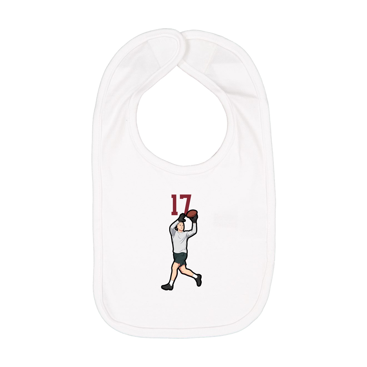 Infant Bib — Number Top in White