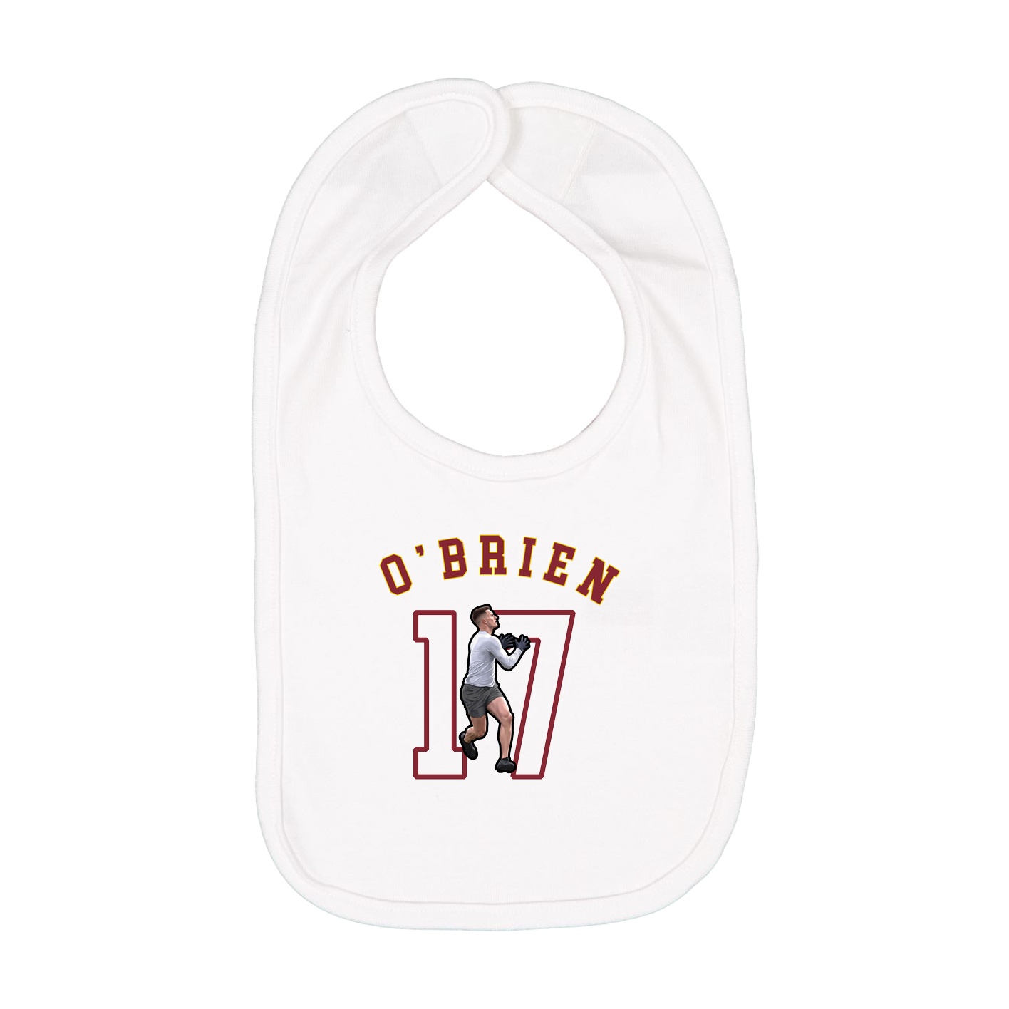 Infant Bib — Shirsey Arch in White