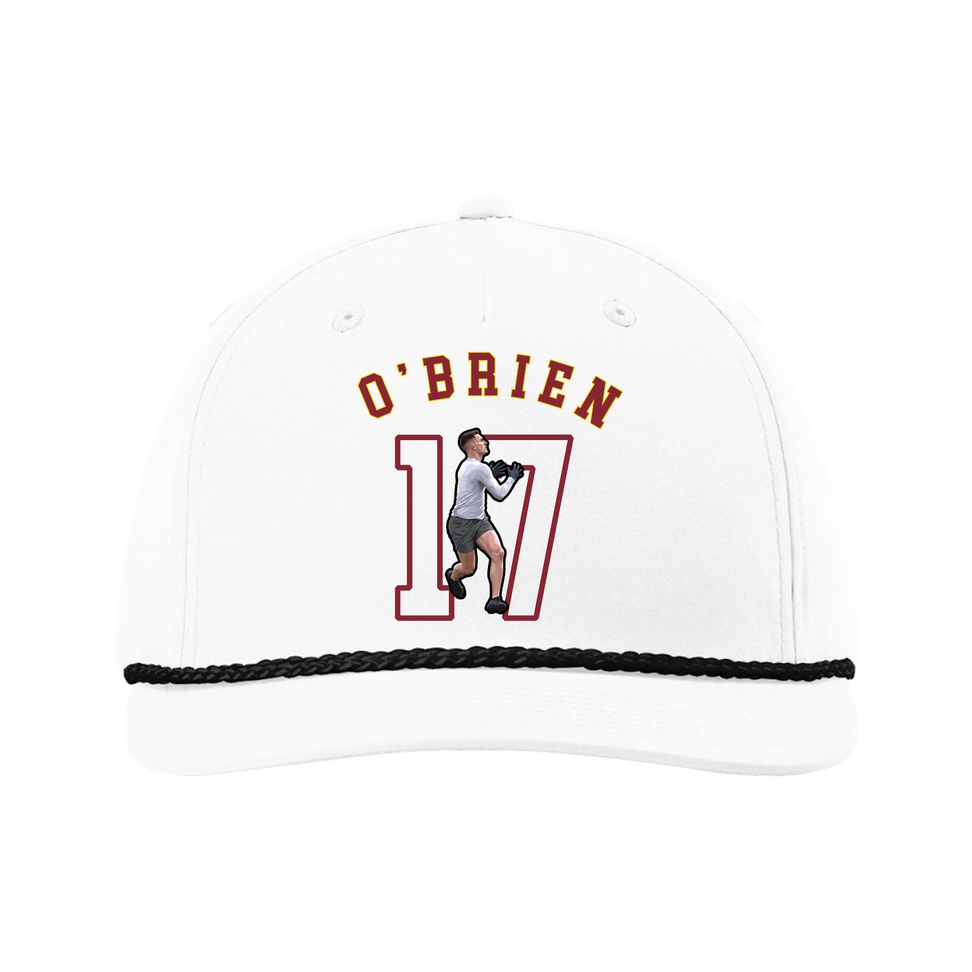 Five-Panel Classic Rope Cap — Shirsey Arch in White