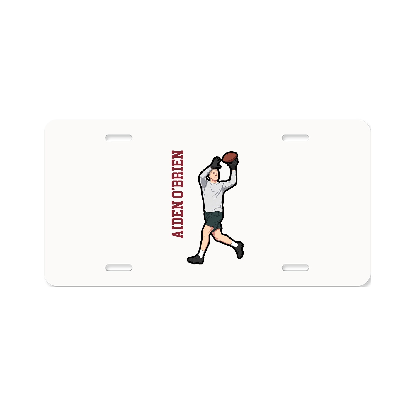 License Plate — Name Vertical in Classic