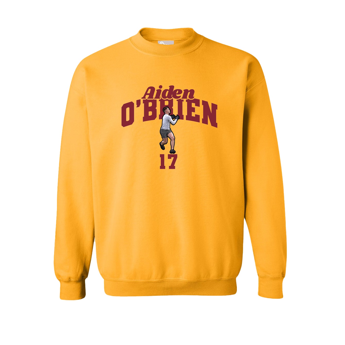 Fleece Crew — Signature Arch in Gold