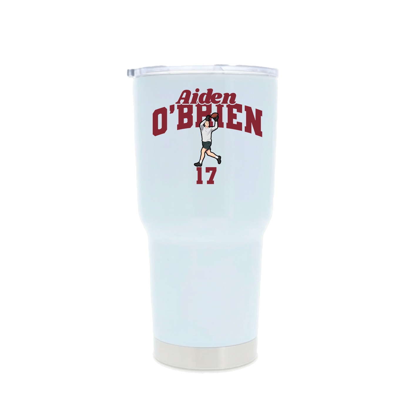 30oz Stainless Steel Tumbler — Signature Arch in White