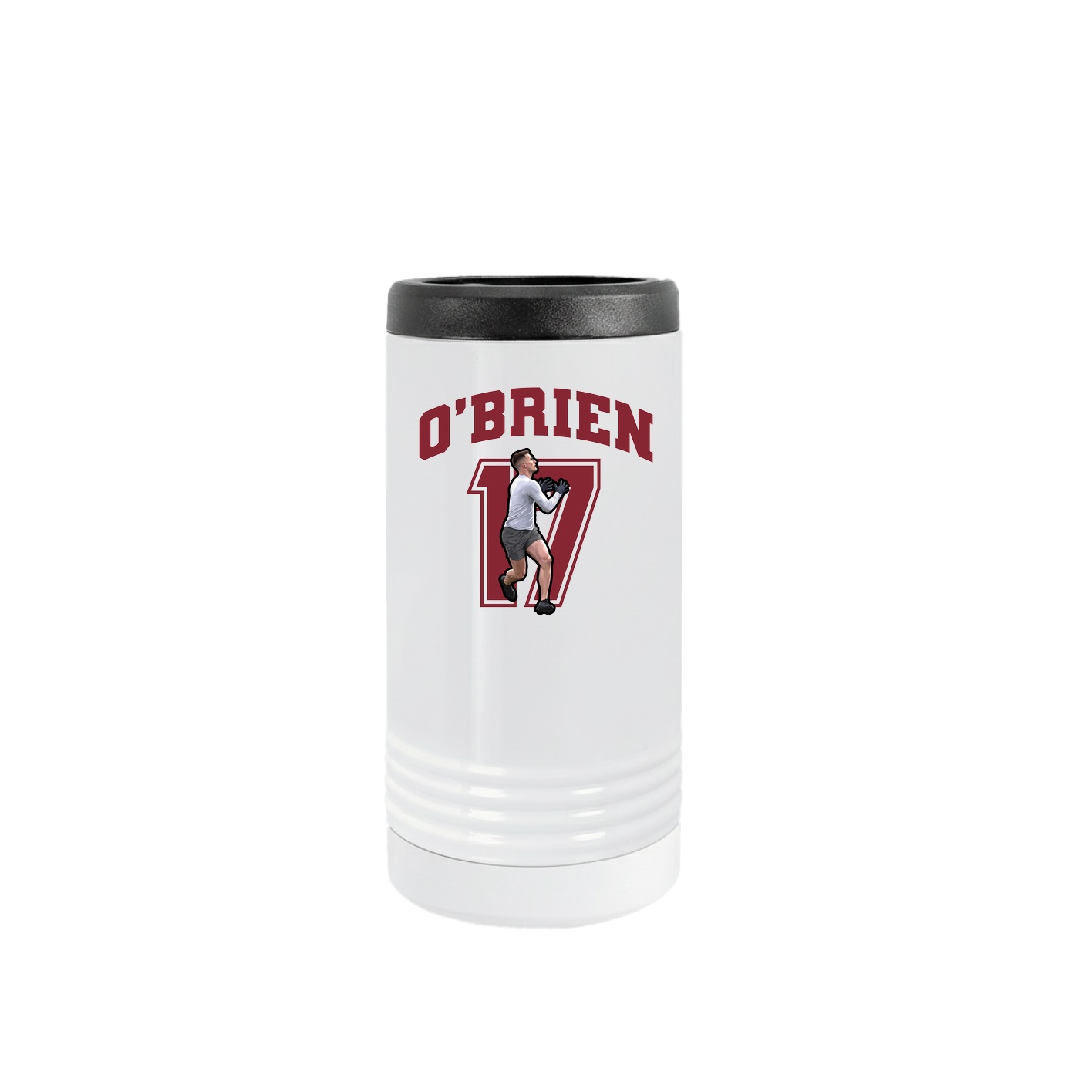 Slim Beverage Holder — Number in White