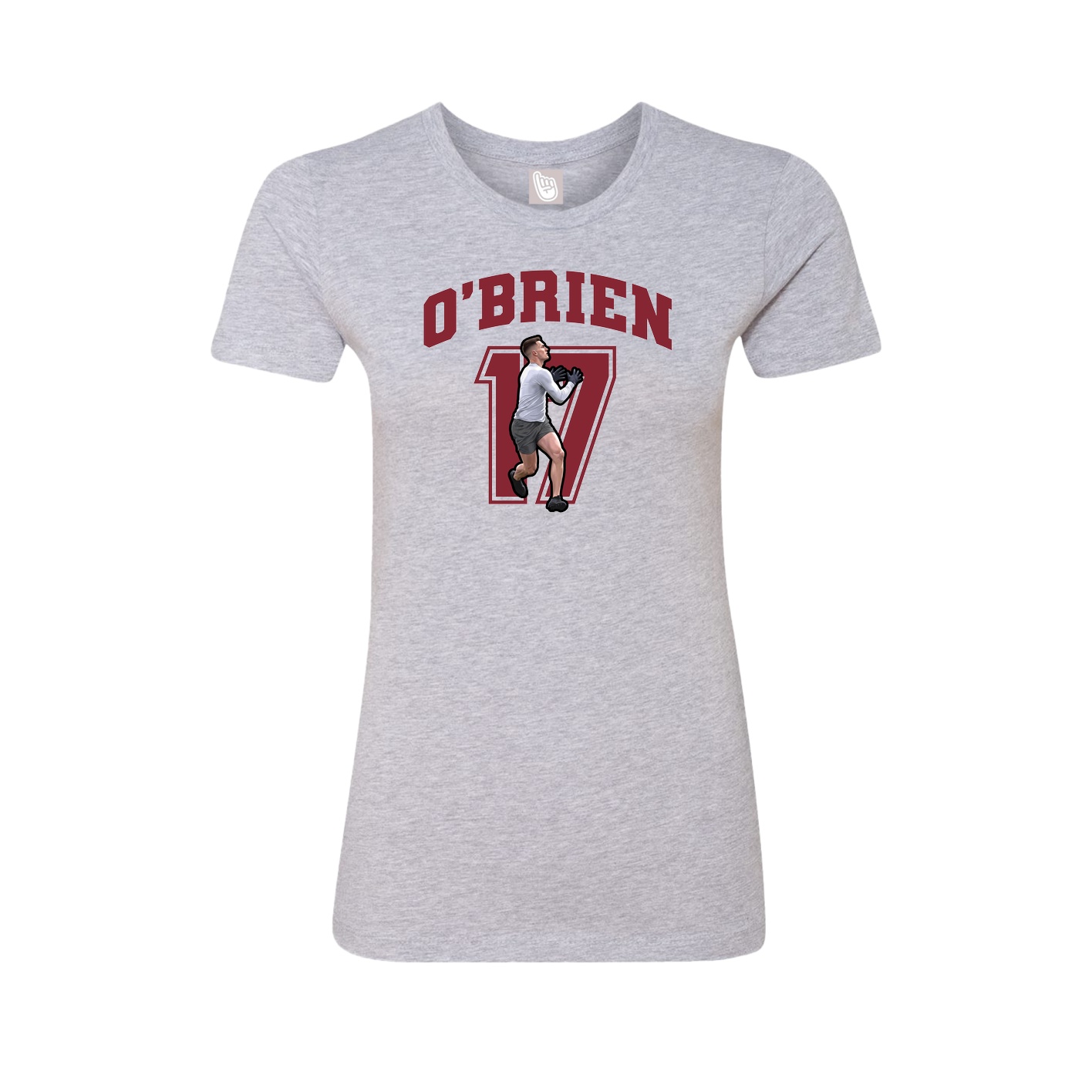 Fitted Women's Tee — Number in Grey