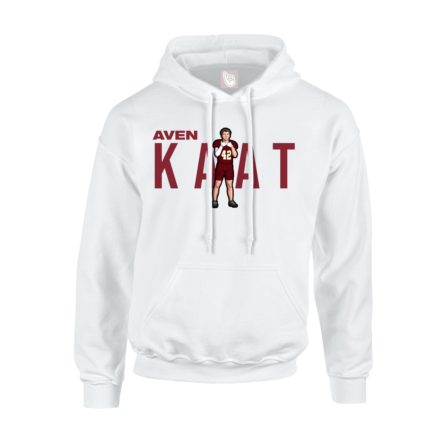 Youth Hoodie — Player Name in White